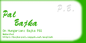 pal bajka business card